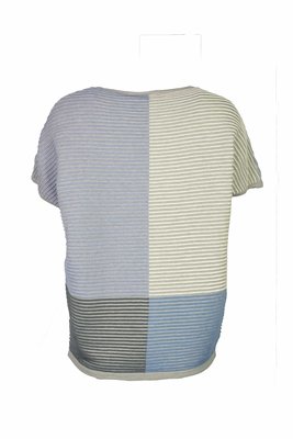 Mansted kleding Hosanna shirt khaki, ecru beige lichtblauw