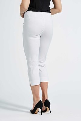 Laurie broek, model Caroline Regular Capri 3/4 basis viscose wit 28041-10970