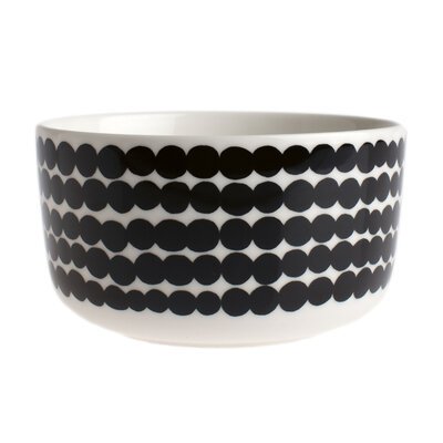 Marimekko servies Oiva kom wit/zwart 5 dl 063300-190 