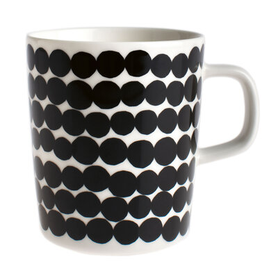 Marimekko tableware Oiva mug white/black 2,5 dl 063296-190