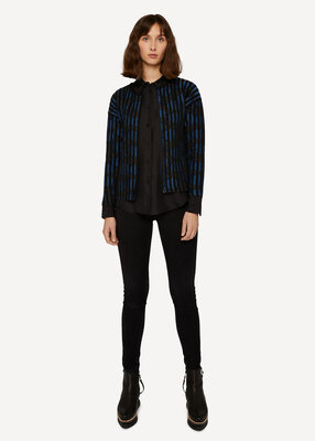 Oleana Cardigan 502 W Late night blueberry