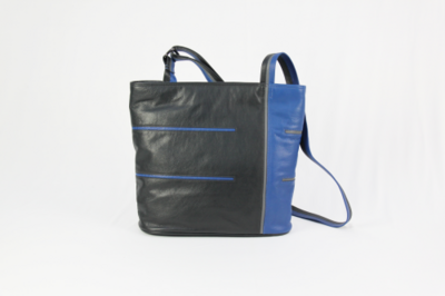 Krista's Helsinki Square shoulder bag dark grey, blue, grey Krista's Helsinki Square shoulder bag dark grey, blue, grey