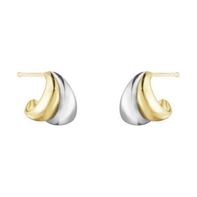 Georg Jensen Curve oorbellen 501A zilver/goud Georg Jensen Curve oorbellen 501A zilver/goud