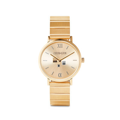 Coeur de Lion Horloge 7602/ /1616 Gold-Gold Roestvrij Stalen band Coeur de Lion Horloge 7602/ /1616 Gold-Gold Roestvrij Stalen band