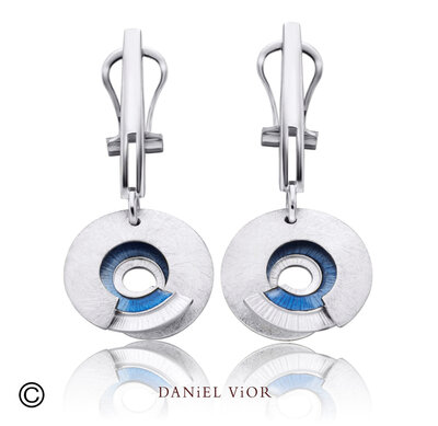 Daniel Vior Zilveren Oorbellen Latiaxis Blauw Daniel Vior Zilveren Oorbellen Latiaxis Blauw