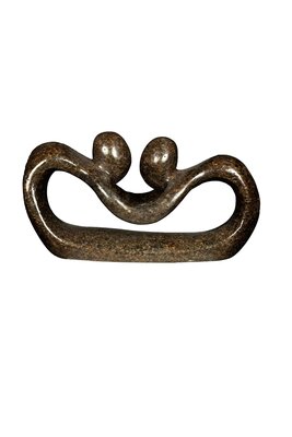 Soapstone sculpture two persons pulling lovers | 8 cm high | brown Soapstone sculpture two persons pulling lovers | 8 cm high | brown