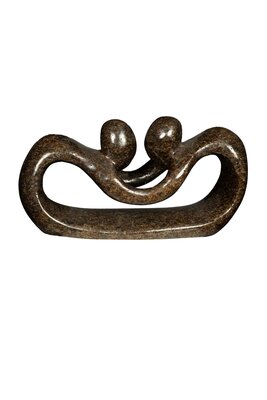 Soapstone sculpture two persons pulling lovers | 8 cm high | brown Soapstone sculpture two persons pulling lovers | 8 cm high | brown