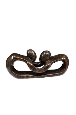 Soapstone sculpture two persons pulling lovers | 7 cm high | brown Soapstone sculpture two persons pulling lovers | 7 cm high | brown