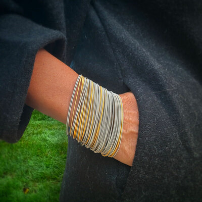 La Molla Armband Sel & poivre goud