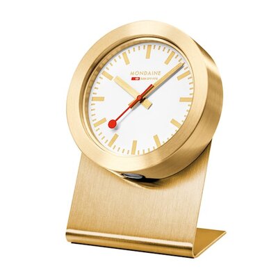 Mondaine Magneet klok goud 5 cm Mondaine Magneet klok goud 5 cm