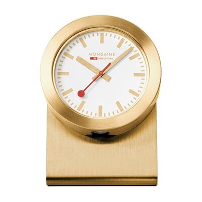 Mondaine Magneet klok goud 5 cm Mondaine Magneet klok goud 5 cm