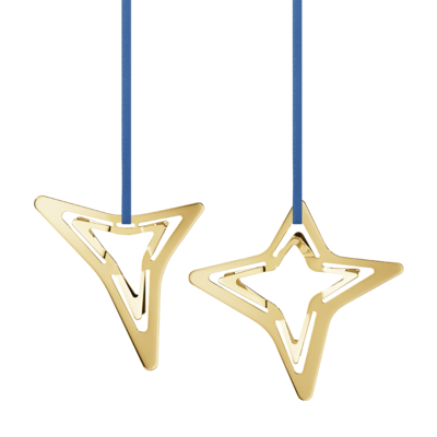Georg Jensen 3 und 4 Punkte Stern Gold
