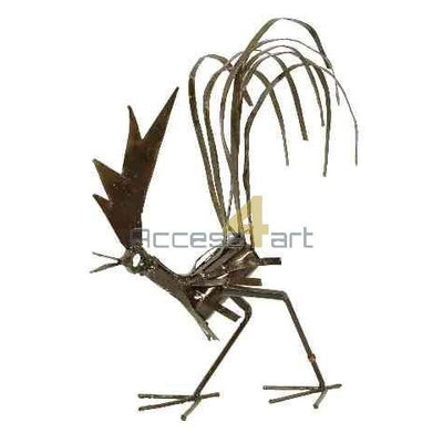 Metalen vechtende haan lopend, metalen vogel | Birdwoods Metalen vechtende haan lopend, metalen vogel | Birdwoods