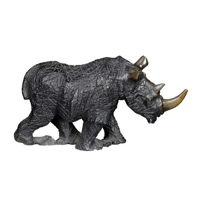 Speckstein-Skulptur Nashorn 10 cm, schwarz Speckstein-Skulptur Nashorn 10 cm, schwarz