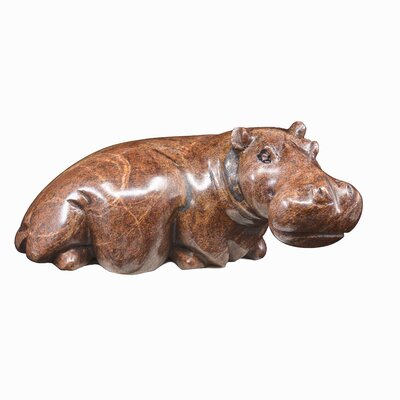 Nilpferd Statue liegend braun 9 cm Nilpferd Statue liegend braun 9 cm