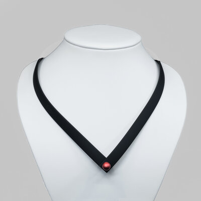 Step by Step ketting 600702 | zilver, rood, zwart Step by Step ketting 600702 | zilver, rood, zwart