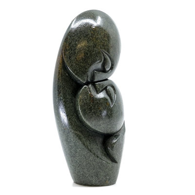 Stenen beeld kissing lover 2 personen, 19 cm hoog, groen Stenen beeld kissing lover 2 personen, 19 cm hoog, groen