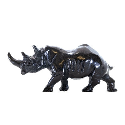 Stenen beeld neushoorn, 4 cm, zwart Stenen beeld neushoorn, 4 cm, zwart
