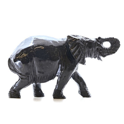 Stenen beeld olifant 8 cm, zwart Stenen beeld olifant 8 cm, zwart