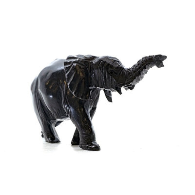 Stenen beeld olifant 8 cm, zwart Stenen beeld olifant 8 cm, zwart