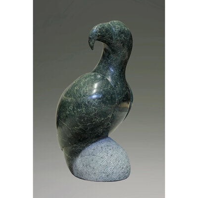 Stenen tuinbeeld Arend 61 cm, groen