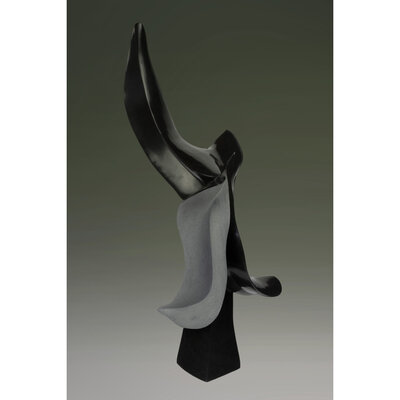 Stenen tuinbeeld Bloem 104 cm, zwart Stenen tuinbeeld Bloem 104 cm, zwart