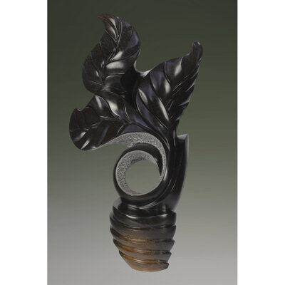 Stenen tuinbeeld Bloem 66 cm, zwart Stenen tuinbeeld Bloem 66 cm, zwart
