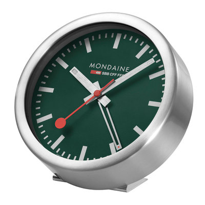 Mondaine Miniklok mat-groen 12,5 cm Mondaine Miniklok mat-groen 12,5 cm