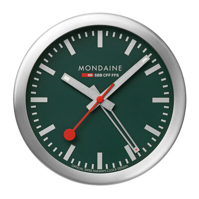 Mondaine Miniklok mat-groen 12,5 cm Mondaine Miniklok mat-groen 12,5 cm
