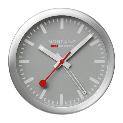 Mondaine Miniklok mat-grijs 12,5 cm Mondaine Miniklok mat-grijs 12,5 cm