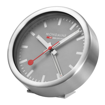 Mondaine Miniklok mat-grijs 12,5 cm Mondaine Miniklok mat-grijs 12,5 cm