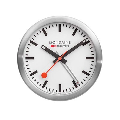 Mondaine Miniklok mat-wit 12,5 cm Mondaine Miniklok mat-wit 12,5 cm