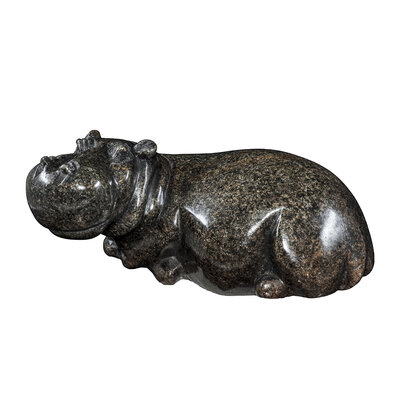 Steinskulptur Nilpferd grün 9 cm Steinskulptur Nilpferd grün 9 cm