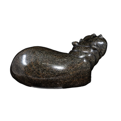 Steinskulptur Nilpferd grün 9 cm Steinskulptur Nilpferd grün 9 cm