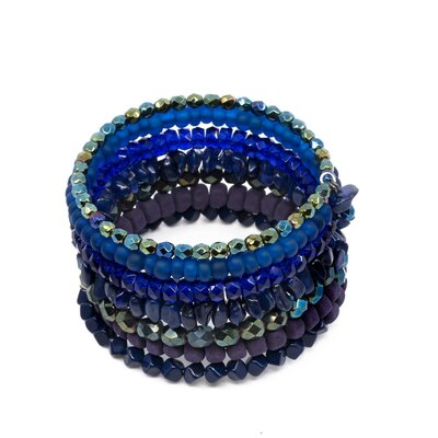 Langani bracelet spiral blue Langani bracelet spiral blue