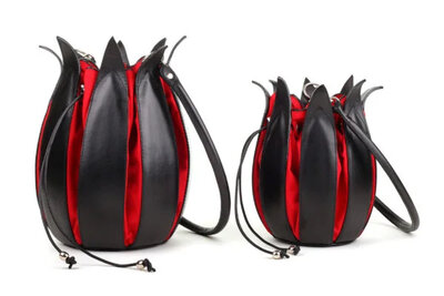 by-Lin Tas Tulip classic zwart/rood 070122  by-Lin Tas Tulip classic zwart/rood 070122