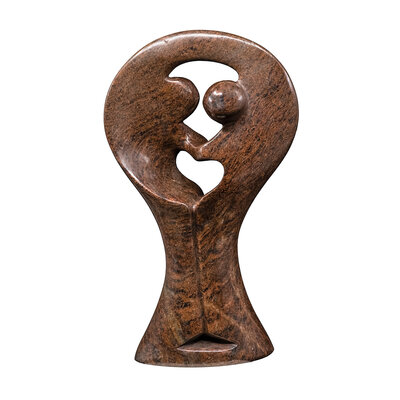 Love couple statue brown 19 cm Love couple statue brown 19 cm