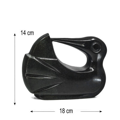 Stenen beeld Vogel 29 cm, zwart Stenen beeld Vogel 29 cm, zwart