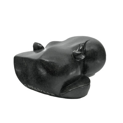 Stenen beeld Nijlpaard 9 cm, zwart Stenen beeld Nijlpaard 9 cm, zwart