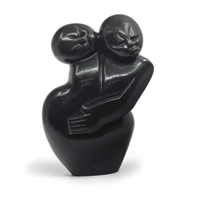 Stenen beeld Liefdespaar 26 cm, zwart Stenen beeld Liefdespaar 26 cm, zwart