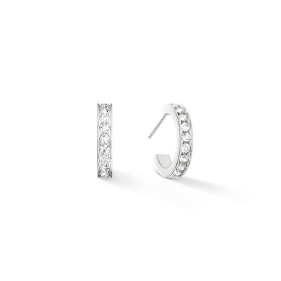 Coeur de Lion Earrings 0127/ /1817 Crystal Silver