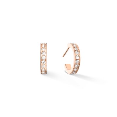 Coeur de Lion Earrings 0127/ /1822 Crystal Rose Gold