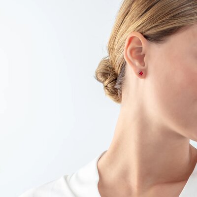 Boucles d'oreilles Coeur de Lion 0501/ /0317 Rouge-Argent Boucles d'oreilles Coeur de Lion 0501/ /0317 Rouge-Argent