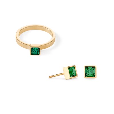 Boucles d'oreilles Coeur de Lion 0501/ /0549 Vert foncé-or Boucles d'oreilles Coeur de Lion 0501/ /0549 Vert foncé-or