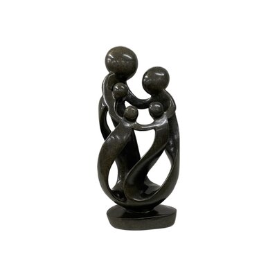 Sculpture en pierre ollaire famille 5 personnes brun 42 cm Sculpture en pierre ollaire famille 5 personnes brun 42 cm