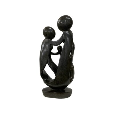 Sculpture en pierre ollaire famille 5 personnes brun 42 cm Sculpture en pierre ollaire famille 5 personnes brun 42 cm