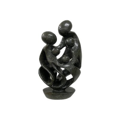 Statue famille 5 personnes vert 39 cm Statue famille 5 personnes vert 39 cm
