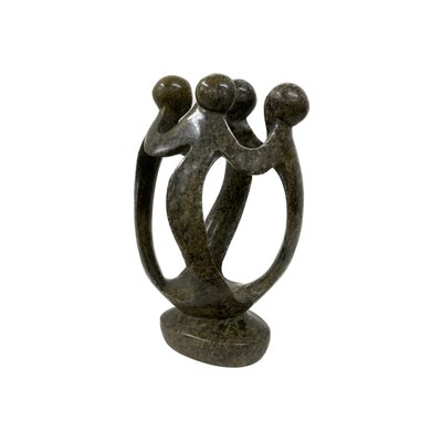 1 Coopération en sculpture de pierre 4 personnes vert 26 cm 1 Coopération en sculpture de pierre 4 personnes vert 26 cm