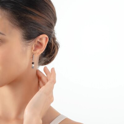 Boucles d'oreilles Coeur de Lion 4085/ /1317 Black-Silver Boucles d'oreilles Coeur de Lion 4085/ /1317 Black-Silver