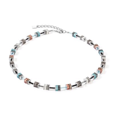 Coeur de Lion Ketting 4409/ /2011 Aqua-Brown